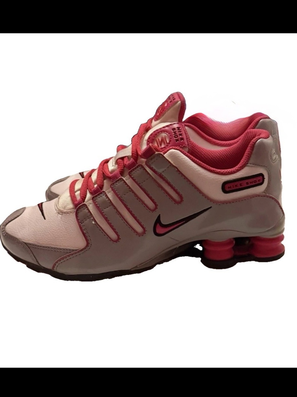 Nike Kids Gray and Pink Shox Sneaker